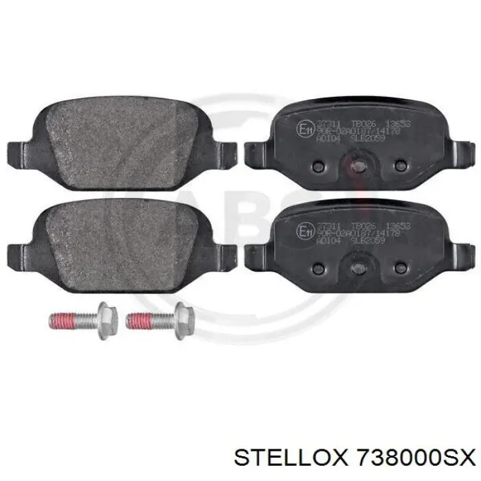 738000SX Stellox Колодки гальмівні задні, дискові