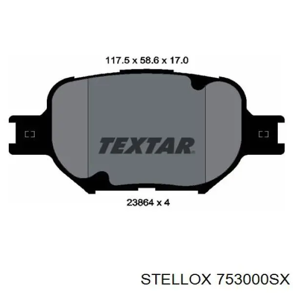 753000SX Stellox Передні гальмівні колодки