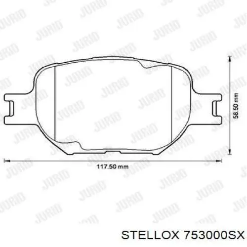 Гальмівні колодки Stellox 753000SX ціна, від 19.02 USD