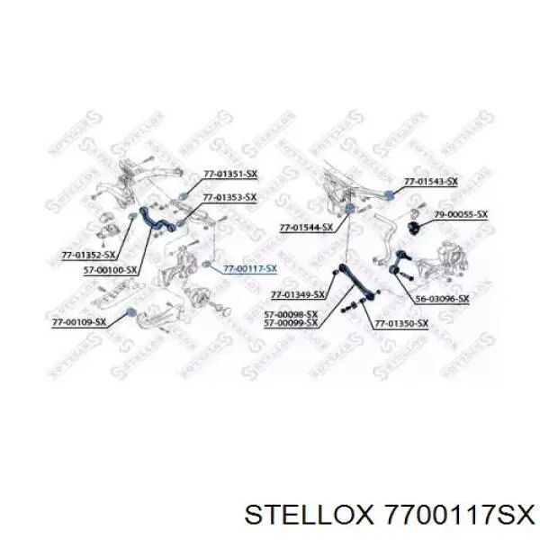 Купити 7700117SX Stellox Сайлентблок цапфи задньої
