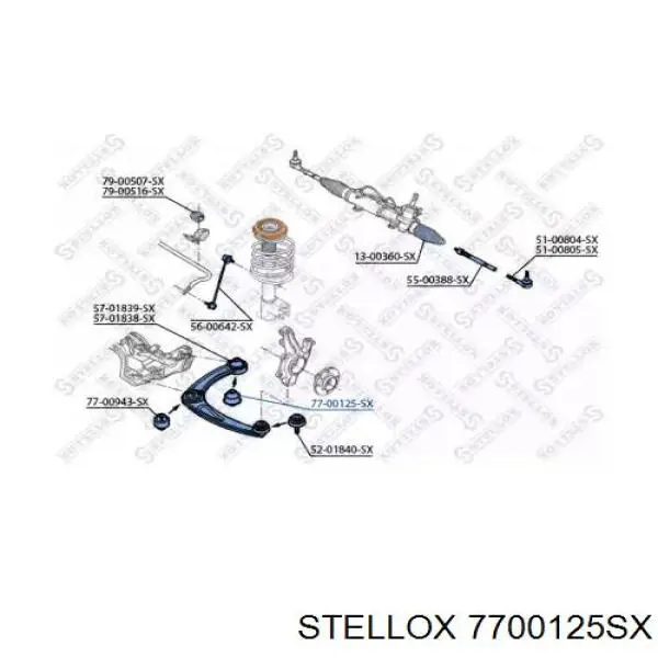 7700125SX Stellox сайлентблок переднього нижнього важеля