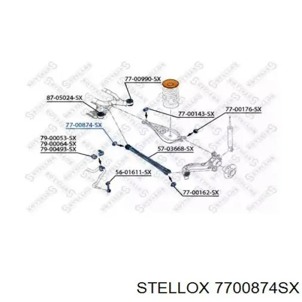 Сайлентблок заднього поперечного важеля, внутрішній Stellox 7700874SX ціна, від 7.03 USD