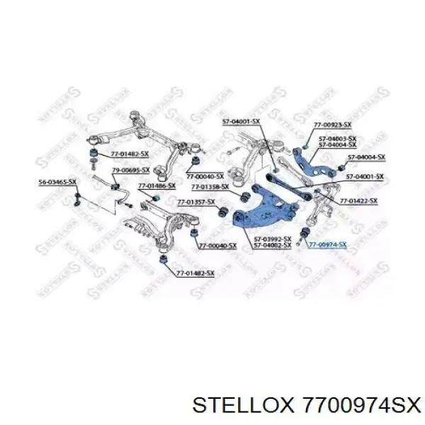 Сайлентблок цапфи задньої 7700974SX Stellox