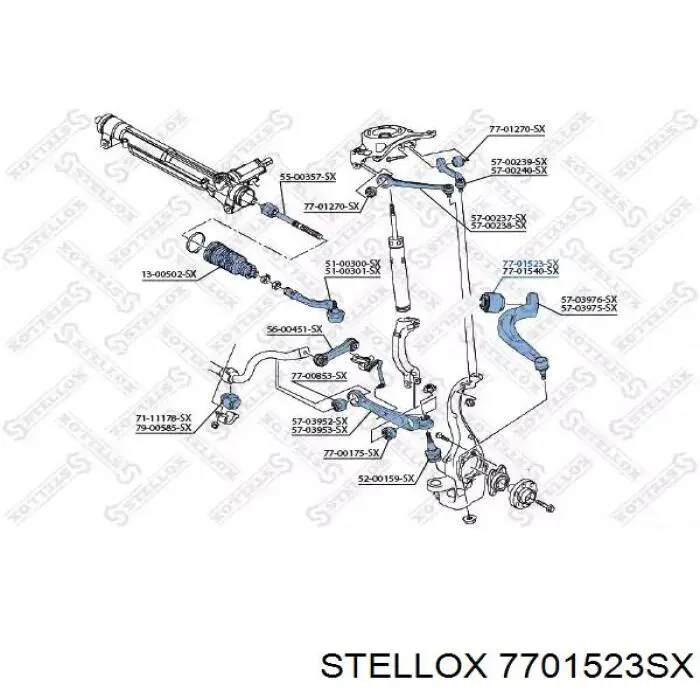 Купити 7701523SX Stellox Сайлентблок передньої підвіски