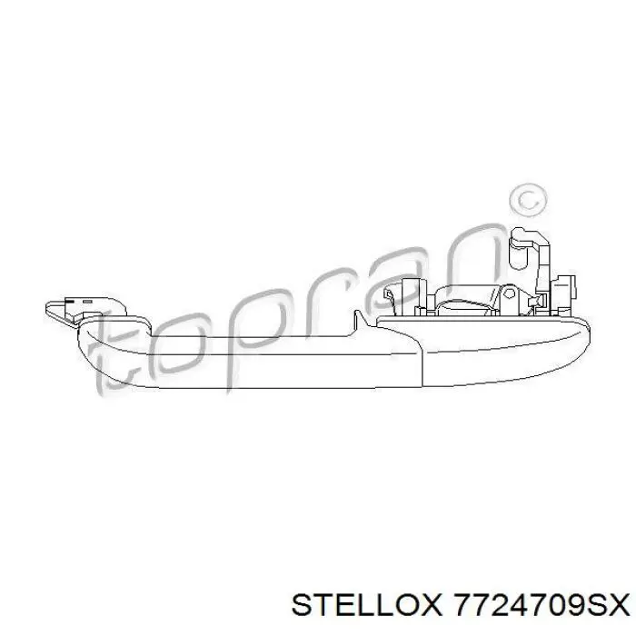 Ручка задньої двері зовнішня ліва 7724709SX Stellox