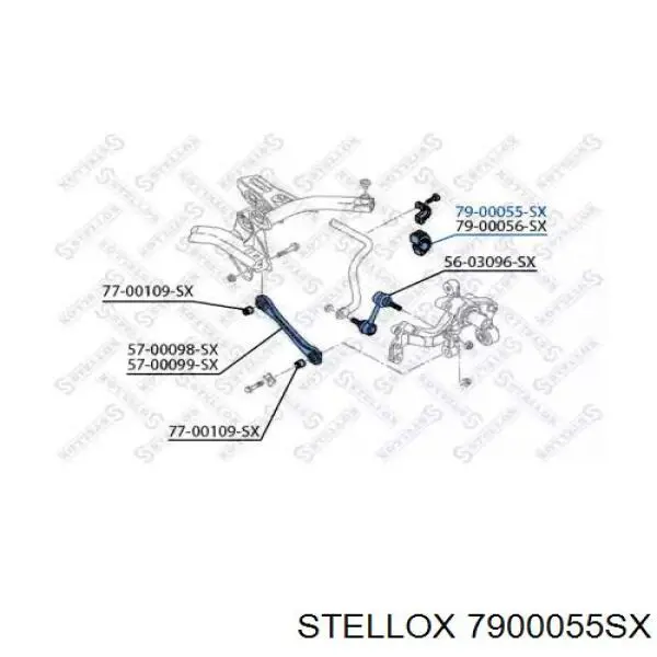 Купити 7900055SX Stellox Опора стабілізатора