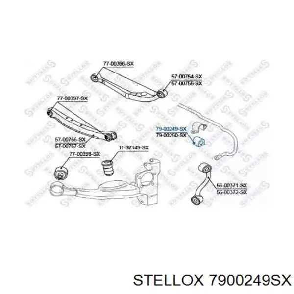 7900249SX Stellox втулка стабілізатора заднього