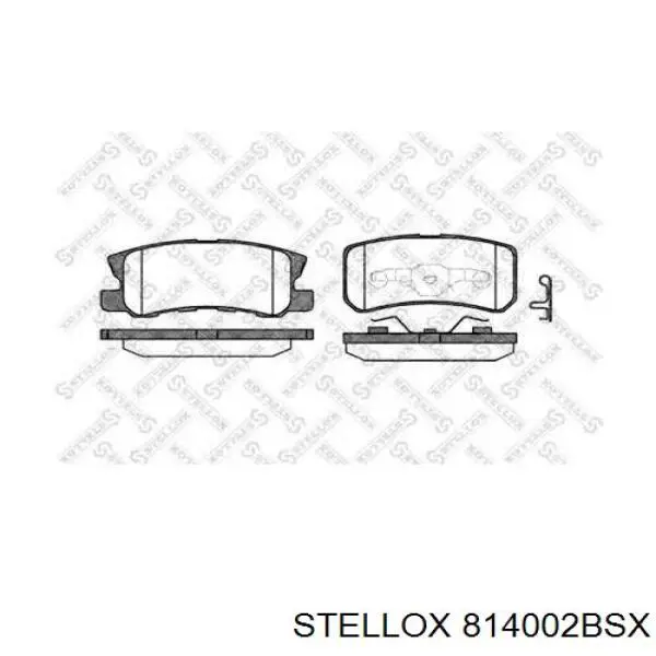 Задні гальмівні колодки Stellox 814002BSX ціна, від 17.61 USD