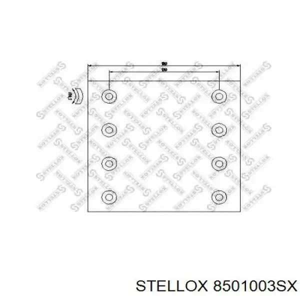 Накладка гальмівна задня (TRUCK) Stellox 8501003SX ціна, від 73.67 USD