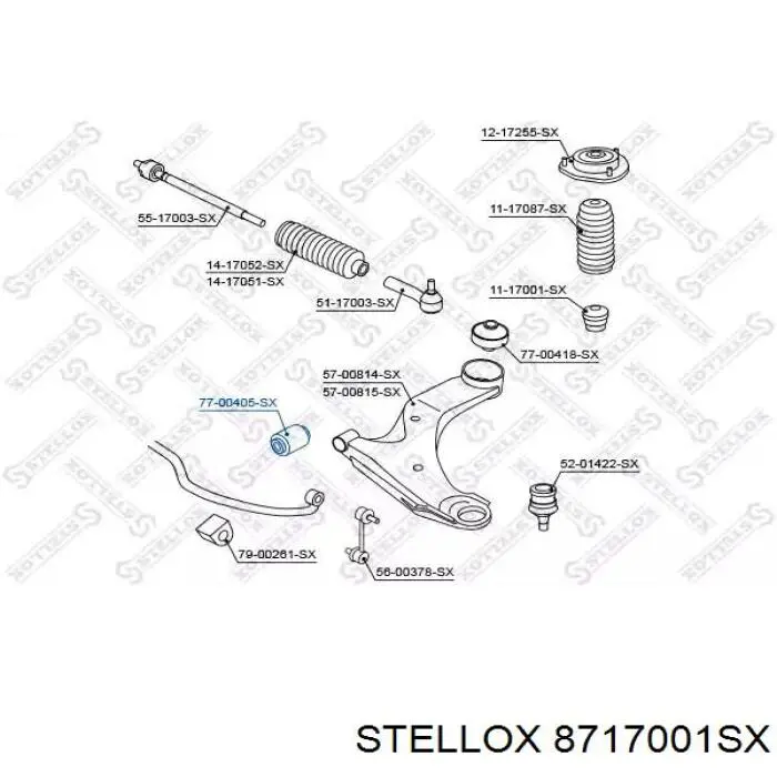 Сайлентблок переднього важеля 8717001SX Stellox