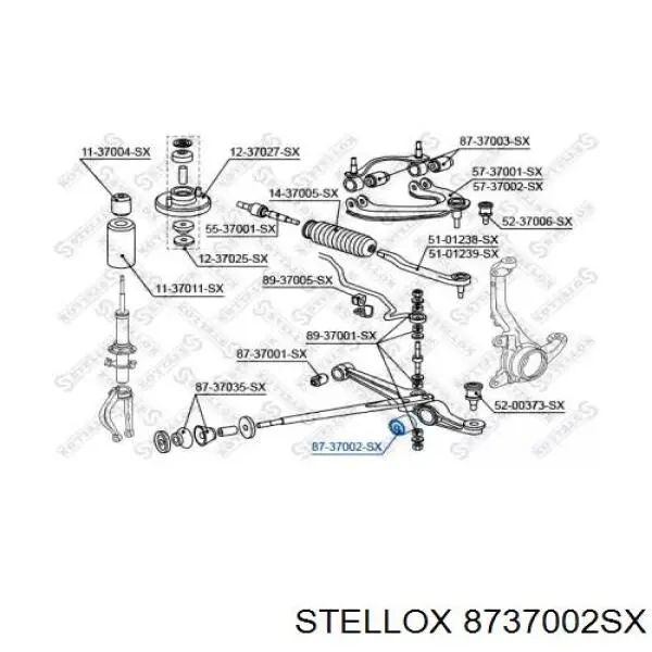Сайлентблок переднього важеля 8737002SX Stellox