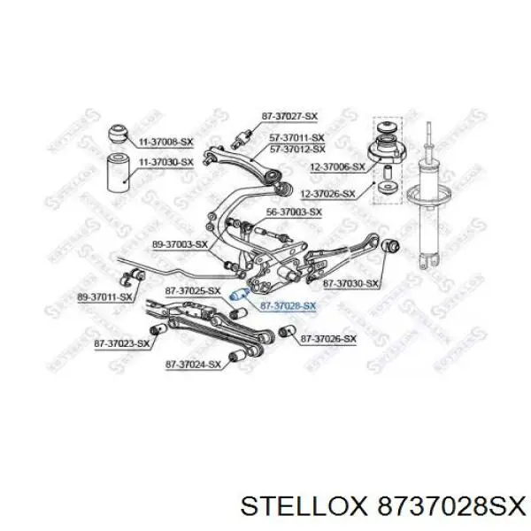 Сайлентблок цапфи задньої 52622SN7003 Honda