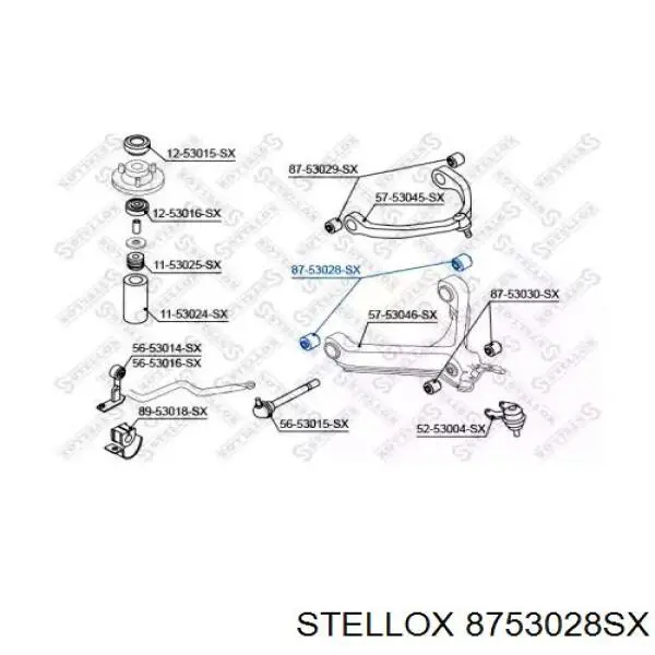 8753028SX Stellox сайлентблок переднього нижнього важеля