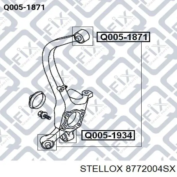 Сайлентблок заднього поздовжнього важеля 8772004SX Stellox