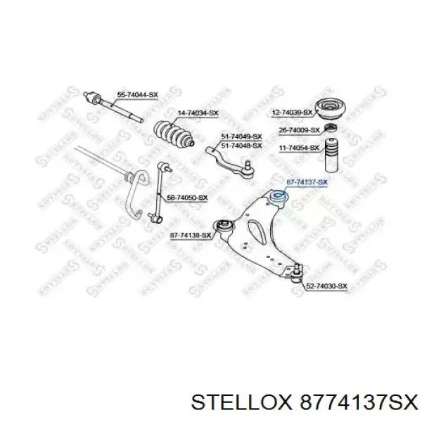 Сайлентблок переднього нижнього важеля 8774137SX Stellox