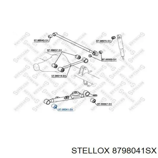 8798041SX Stellox сайлентблок заднього нижнього важеля