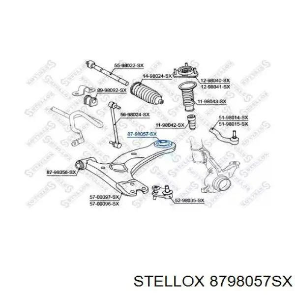 Сайлентблок переднього нижнього важеля 8798057SX Stellox