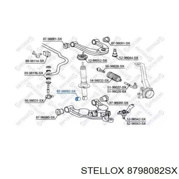GV1023 CTR Сайлентблок амортизатора переднього