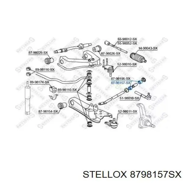 Сайлентблок переднього нижнього важеля 8798157SX Stellox