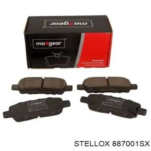 887001SX Stellox Колодки гальмівні задні, дискові