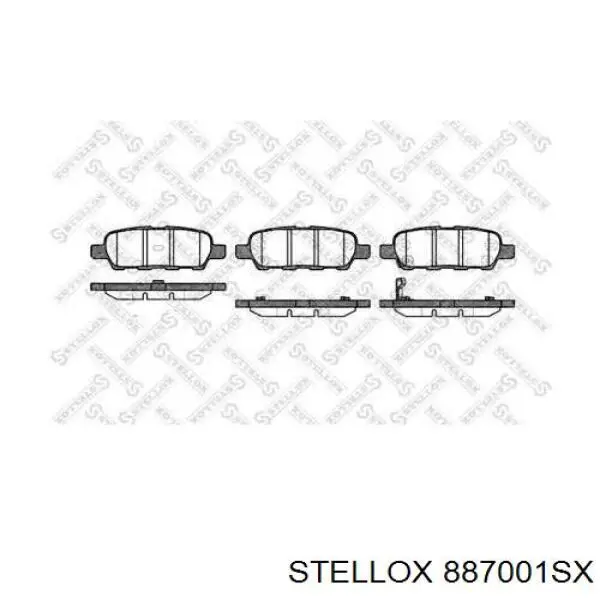 Задні гальмівні колодки Stellox 887001SX ціна, від 23.91 USD