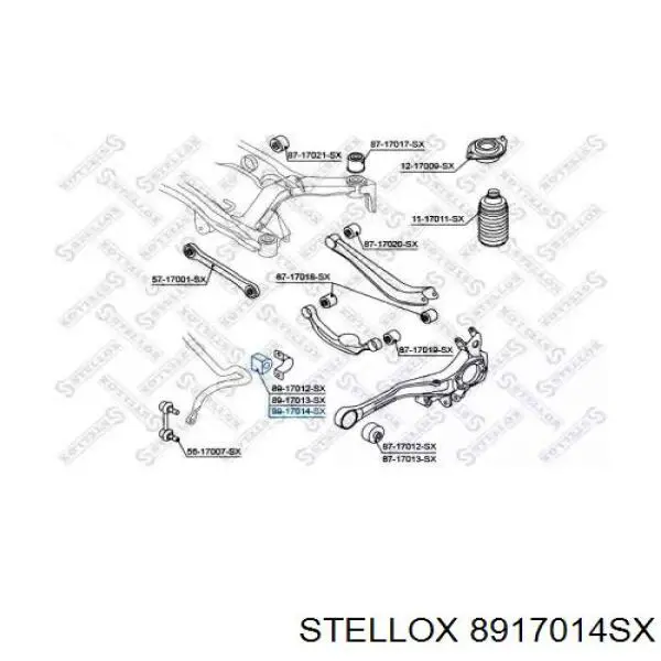 Втулка стабілізатора заднього 8917014SX Stellox