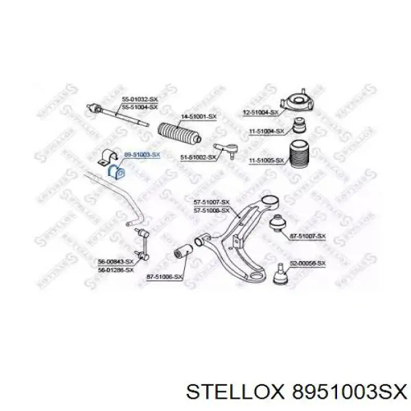 Втулка стабілізатора переднього 8951003SX Stellox