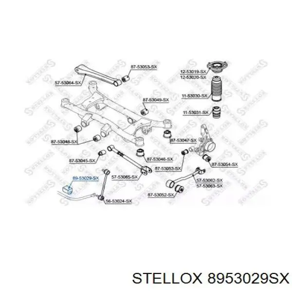 Втулка стабілізатора заднього 8953029SX Stellox