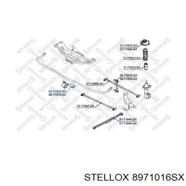 Втулка стабілізатора заднього 8971016SX Stellox