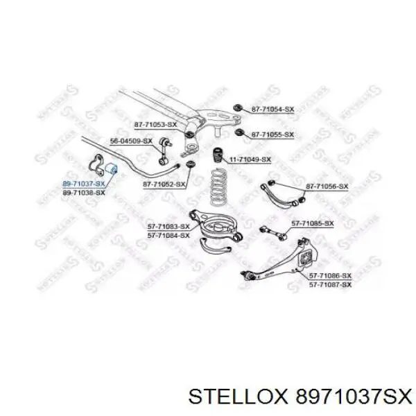Втулка стабілізатора заднього 8971037SX Stellox