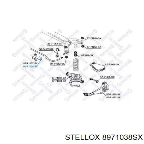 8971038SX Stellox втулка стабілізатора заднього