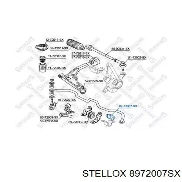 8972007SX Stellox втулка стабілізатора переднього