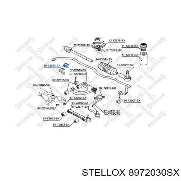 Втулка стабілізатора переднього 8972030SX Stellox