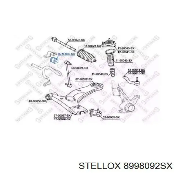 Подушка стабілізатора Stellox 8998092SX ціна, від 3.16 USD