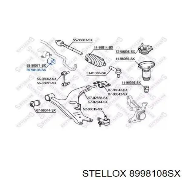 RU2038 Japan Parts Втулка стабілізатора переднього