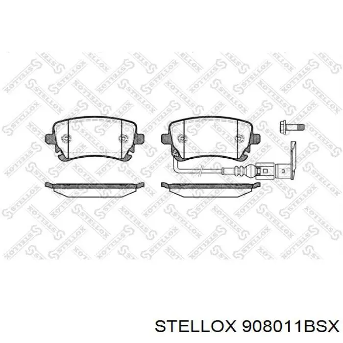 Купити 908011BSX Stellox Задні колодки