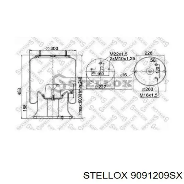Пневмоподушка/Пневморессора моста Fabio 3441592CPL ціна, від 49.26 USD