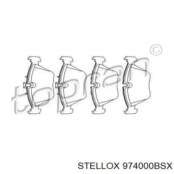 Купити 974000BSX Stellox Колодки гальмівні передні, дискові