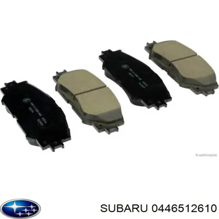 Колодки гальмівні передні, дискові 0446512610 Subaru