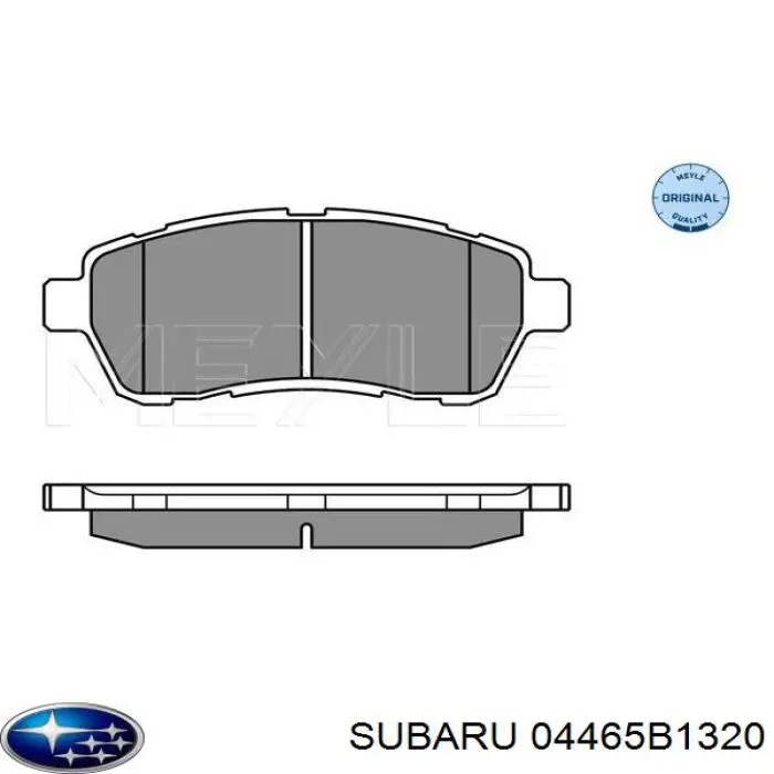 Колодки гальмівні передні, дискові 04465B1320 Subaru