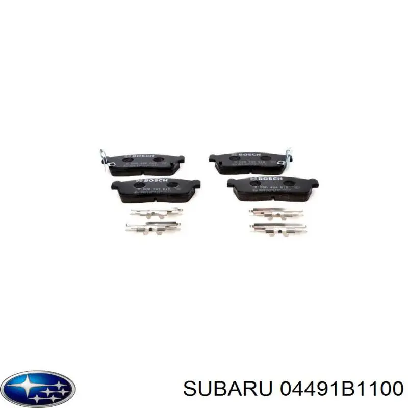 Колодки гальмівні передні, дискові 04491B1100 Subaru