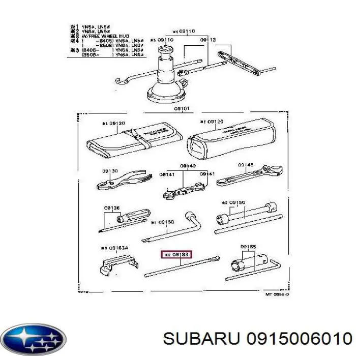 Купити 0915006010 Subaru 