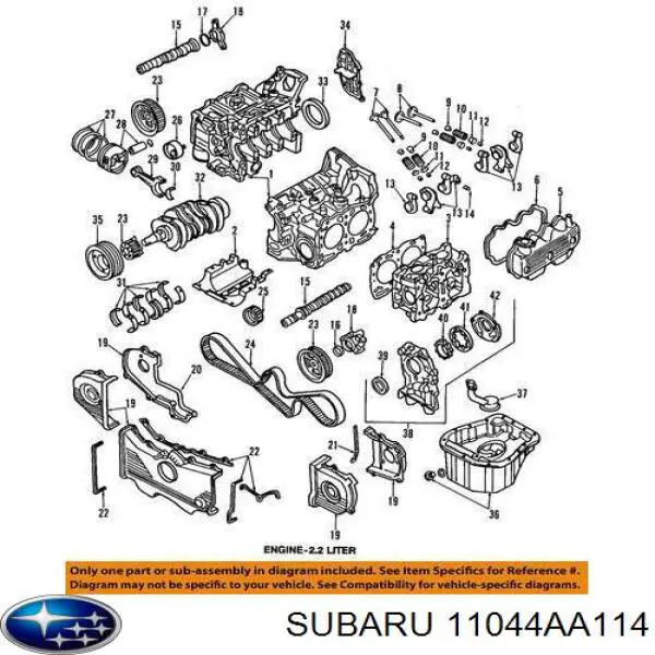 11044AA114 Subaru прокладка головки блока циліндрів (гбц)