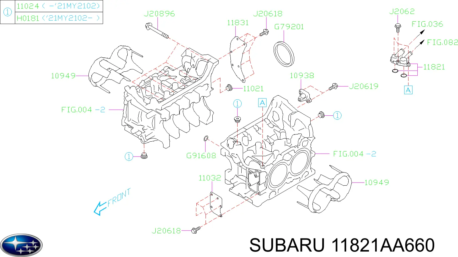  11821AA660 Subaru