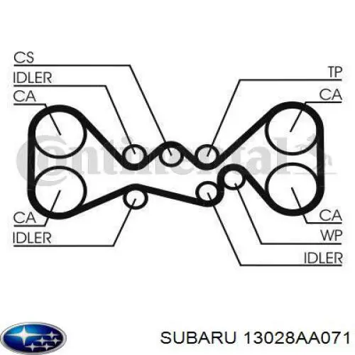 Ремінь ГРМ 13028AA071 Subaru