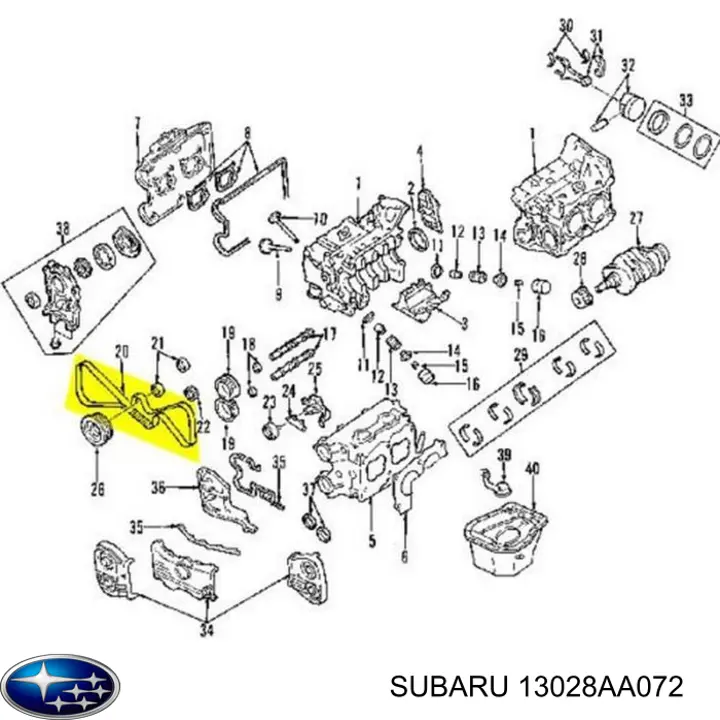 13028AA072 Subaru Ремінь двигуна
