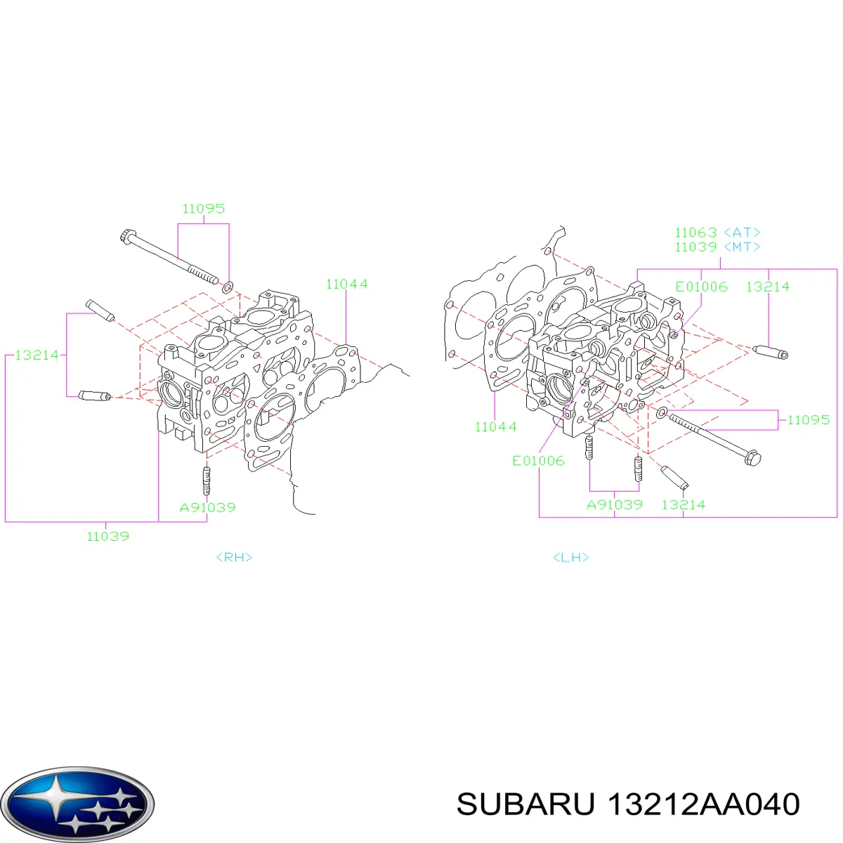 Направляюча клапана Subaru Forester (S11, SG) (Субару Форестер)