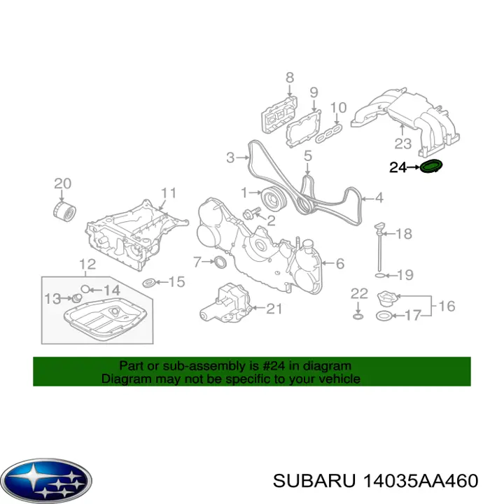Прокладка впускного колектора Subaru 14035AA460 ціна, від 3.67 USD