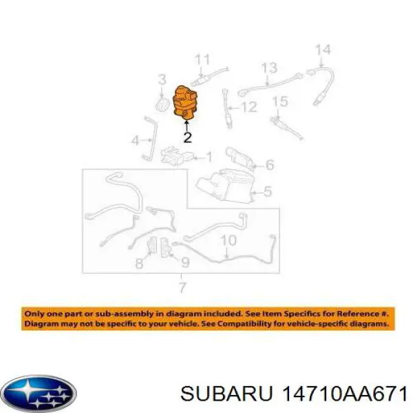 Клапан рециркуляції відпрацьованих газів EGR на Subaru Impreza II GD, GG