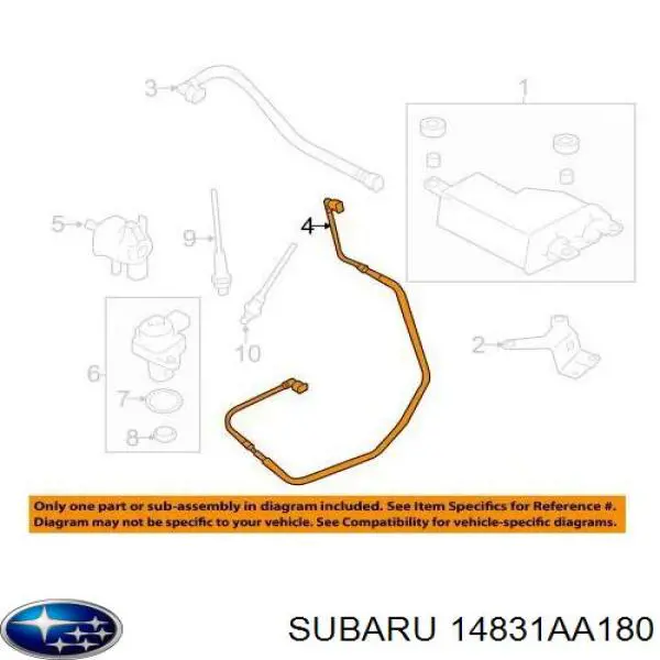  Subaru 14831AA180